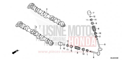 ARBRE A CAMES/SOUPAPE CBF1000FAC de 2012